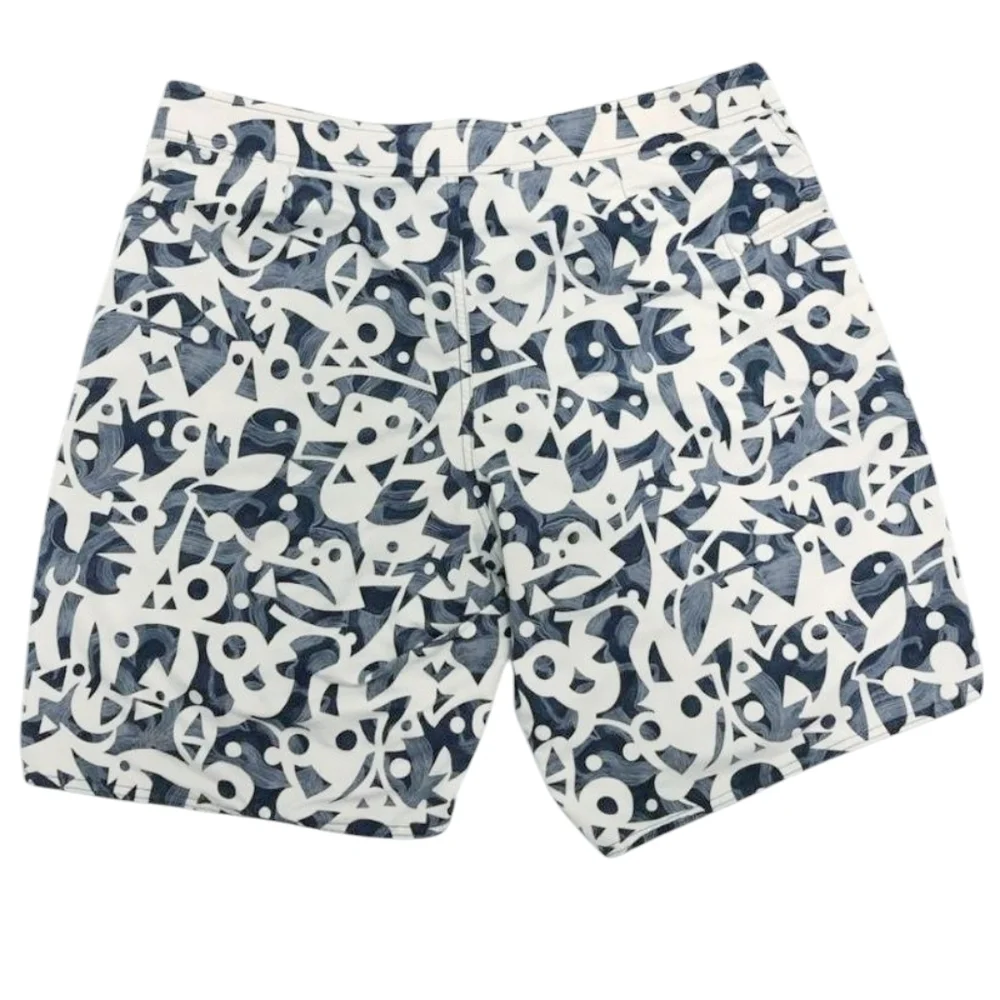 PATAGONIA Wavefarer Boardshorts  Swim Trunks Blue Print Surf Large 36